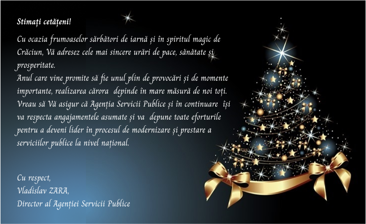 Mesaj de felicitare cu ocazia sărbătorilor de iarnă